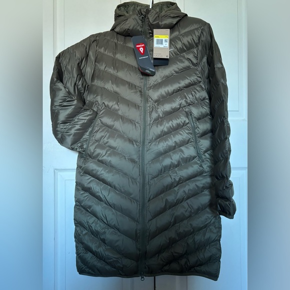 NWT Nike Women’s Sportswear Windpuffer Therma-FIT Hooded Parka olive green S - Picture 4 of 11
